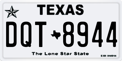 TX license plate DQT8944