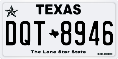 TX license plate DQT8946