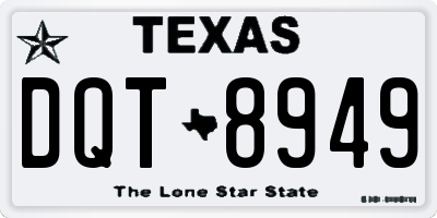 TX license plate DQT8949