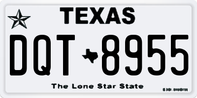 TX license plate DQT8955