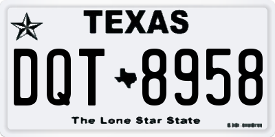 TX license plate DQT8958