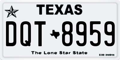 TX license plate DQT8959