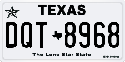 TX license plate DQT8968
