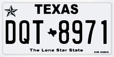 TX license plate DQT8971