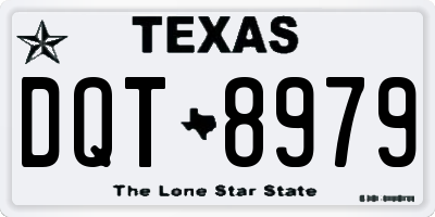 TX license plate DQT8979