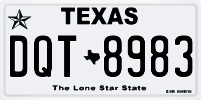 TX license plate DQT8983