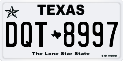 TX license plate DQT8997