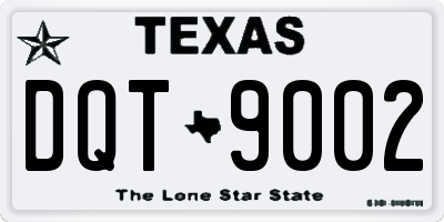 TX license plate DQT9002