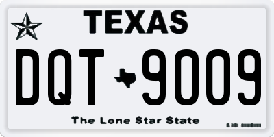 TX license plate DQT9009