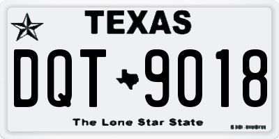 TX license plate DQT9018