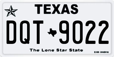 TX license plate DQT9022