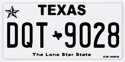 TX license plate DQT9028