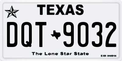 TX license plate DQT9032