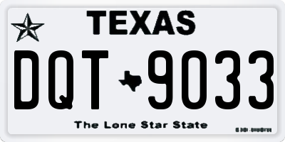 TX license plate DQT9033