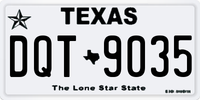 TX license plate DQT9035