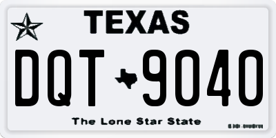TX license plate DQT9040