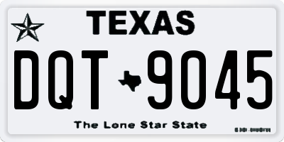 TX license plate DQT9045