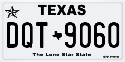 TX license plate DQT9060