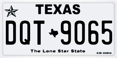 TX license plate DQT9065