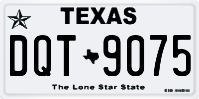 TX license plate DQT9075