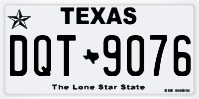 TX license plate DQT9076