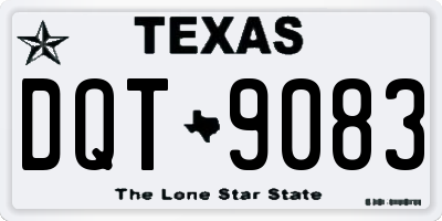 TX license plate DQT9083