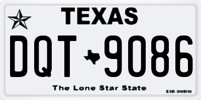 TX license plate DQT9086