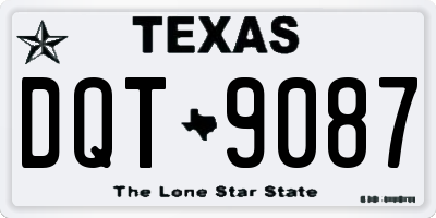 TX license plate DQT9087