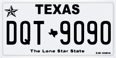 TX license plate DQT9090