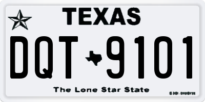 TX license plate DQT9101