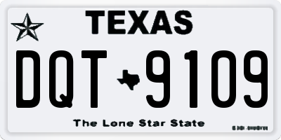 TX license plate DQT9109