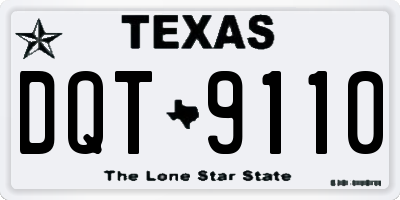 TX license plate DQT9110