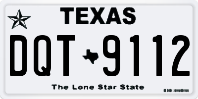 TX license plate DQT9112
