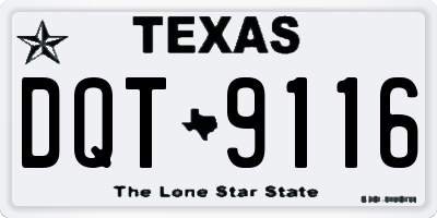 TX license plate DQT9116