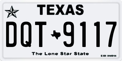 TX license plate DQT9117
