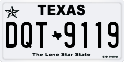 TX license plate DQT9119