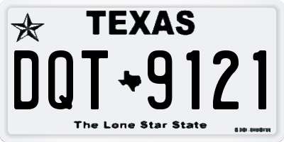 TX license plate DQT9121
