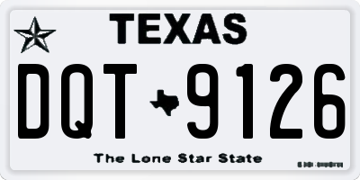 TX license plate DQT9126
