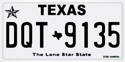 TX license plate DQT9135