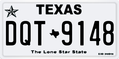 TX license plate DQT9148