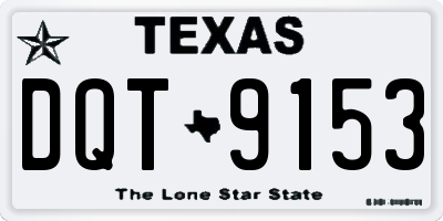 TX license plate DQT9153