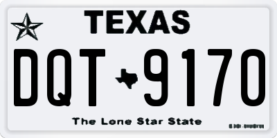 TX license plate DQT9170