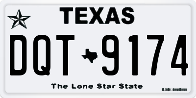 TX license plate DQT9174