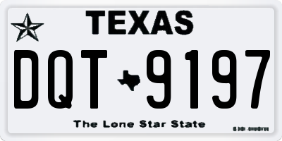 TX license plate DQT9197