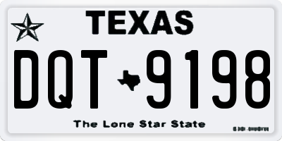 TX license plate DQT9198
