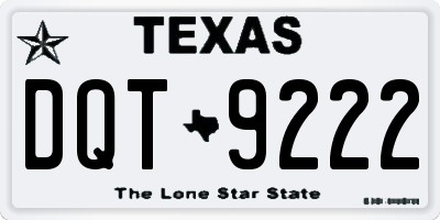 TX license plate DQT9222