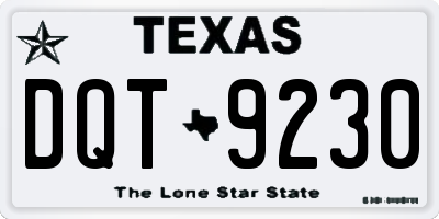 TX license plate DQT9230