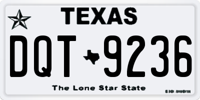 TX license plate DQT9236