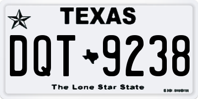 TX license plate DQT9238