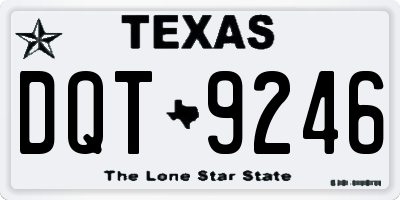 TX license plate DQT9246
